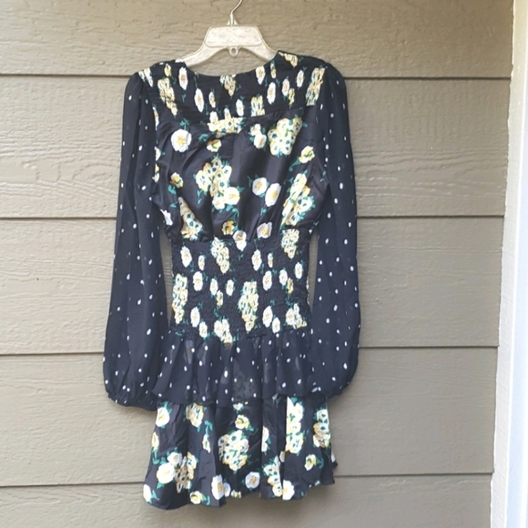 Foxiedox Anemone Smocked Mixed Print Mini Dress - Picture 13 of 15